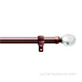 Crystal Rose Finial Curtain Rod